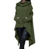 Women's Loose And Comfortable Pile Neck Long Sleeved Solid Color Long Hoodie
