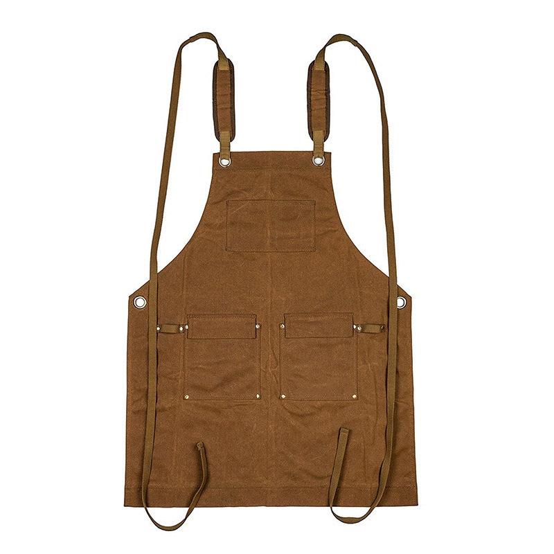 Waxed Canvas Apron: European & American Style for Gardening, Woodworking, and Kitchen