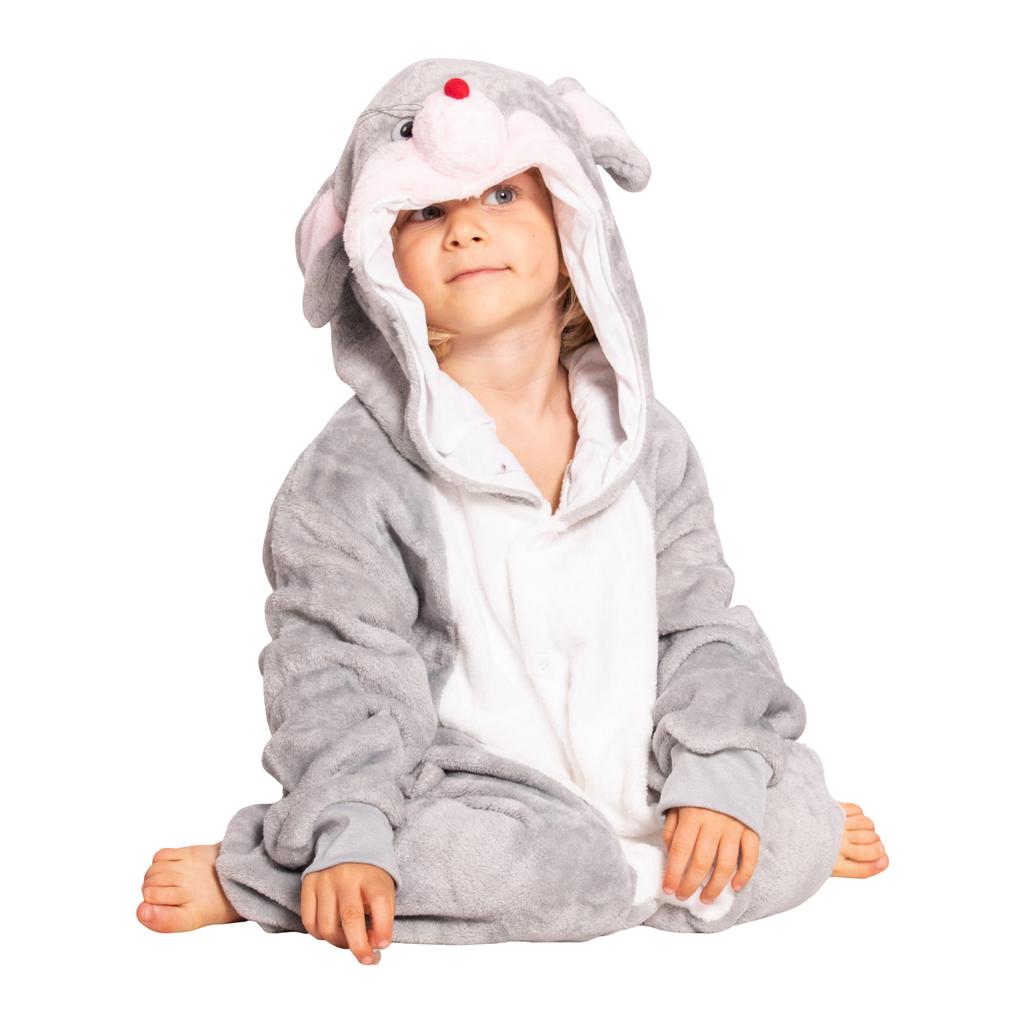 Piżama dla dzieci dziecięca kigurumi onesie kostium mysz szara 135-145 cm