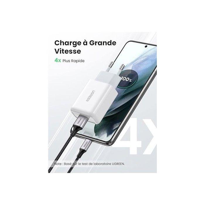 Chargeur mural UGREEN USB-A QC 3.0 18W - Blanc