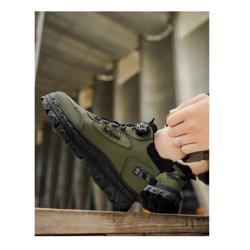 Men S Retro British Style Thick Sole High Top Work Martin Boots