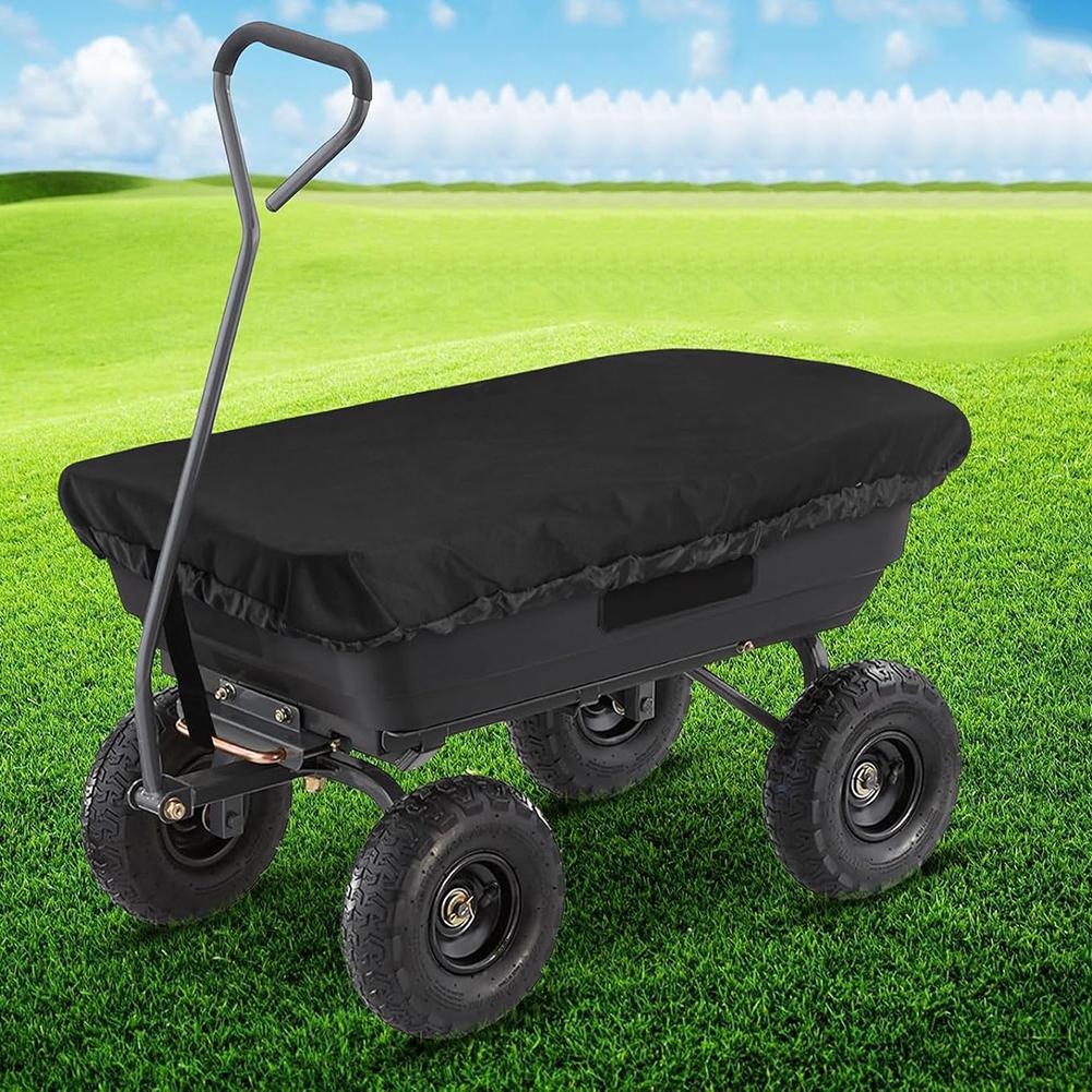 Outdoor Waterproof Wagon Cover for Garden Dump Cart 59 by 37 Inch Collapsible Heavy Duty Nylon Dustproof Cover