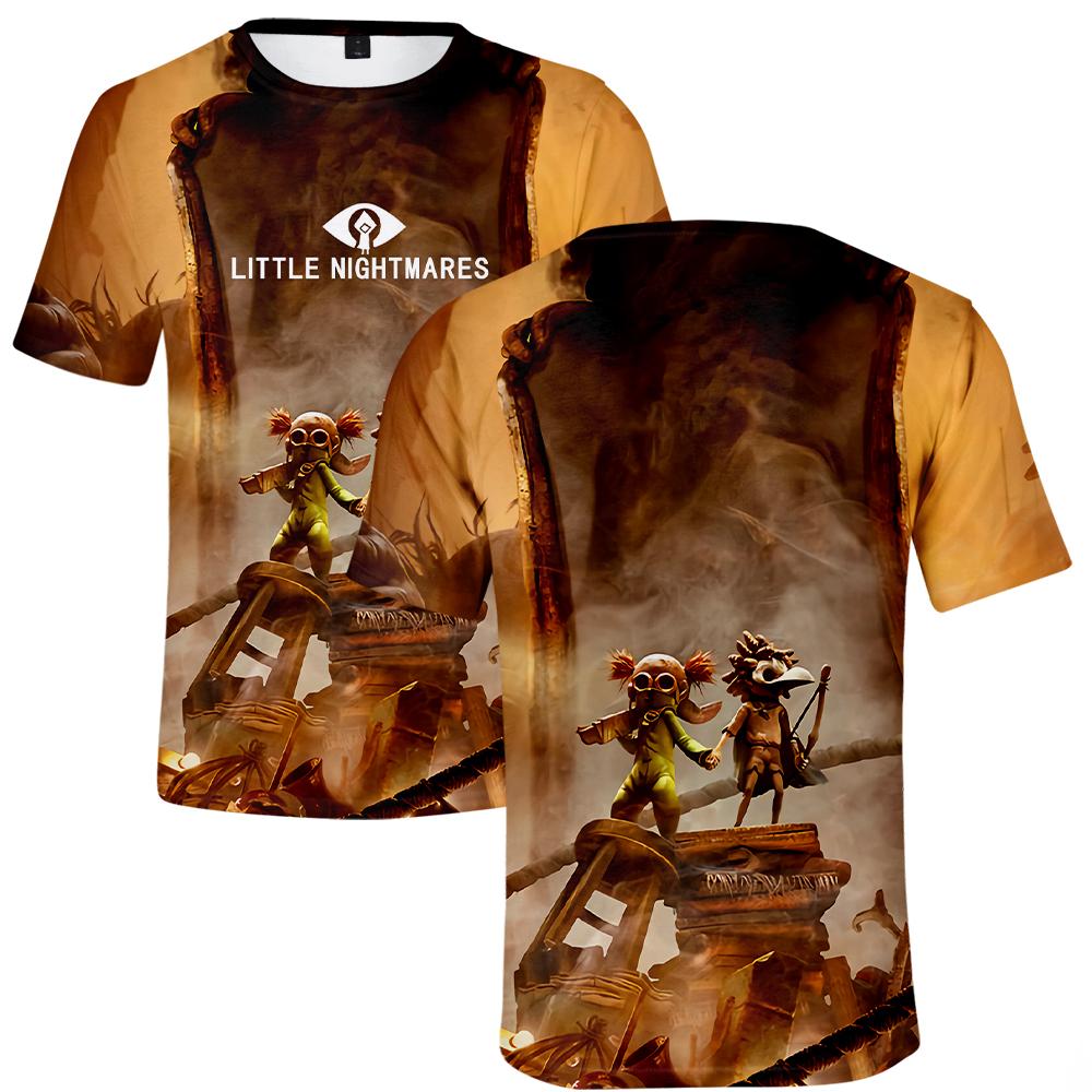 

Little Nightmares 3 T Shirt Men Crewneck Short Sleeve Tee Harajuku Streetwear Women T-shirt 2023 New Anime Game 3D Clothes Tops XXS