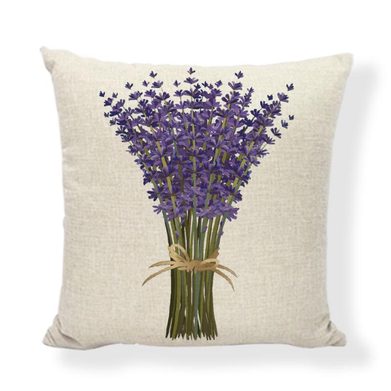 Lavendel "Velsigne dette hjemmet" Putetrekk, 45x45cm Lilla Sofaputetrekk for Stuedekor