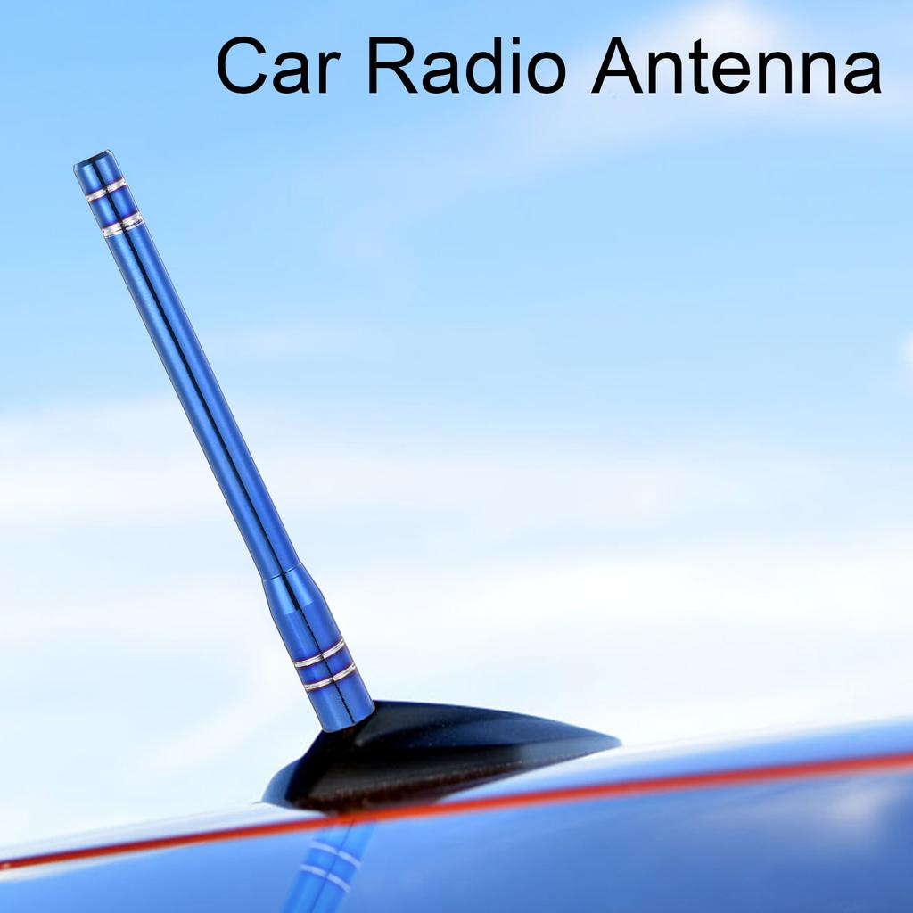 Replacement Car Antenna Universal Car Radio Antenna With Anti-Theft Design For Cars Trucks 5.12-Inch Alloy Vehicle Antenna FM AM