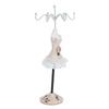 Jewelry Stand Display Earrings Necklace Storage Polyresin Doll Holder with Rotatable