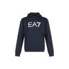 EA7 Embroidered Logo Pattern Fleece Hoodie Men Hoodies Navy-Blue 6HPM17-PJ07Z-0554