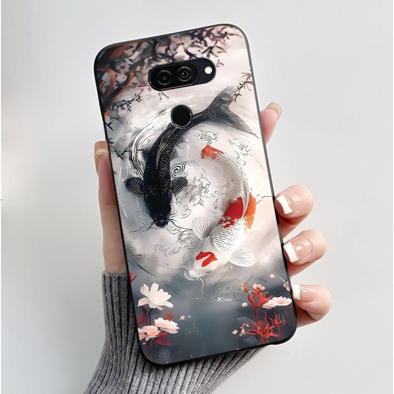 Case For LG Q70 Casing LM-Q730N Luxury Cute Love Rabbit Funny Ultra Slim TPU Black Silicone Soft Cover For LGQ70 Q 70 Phone Case