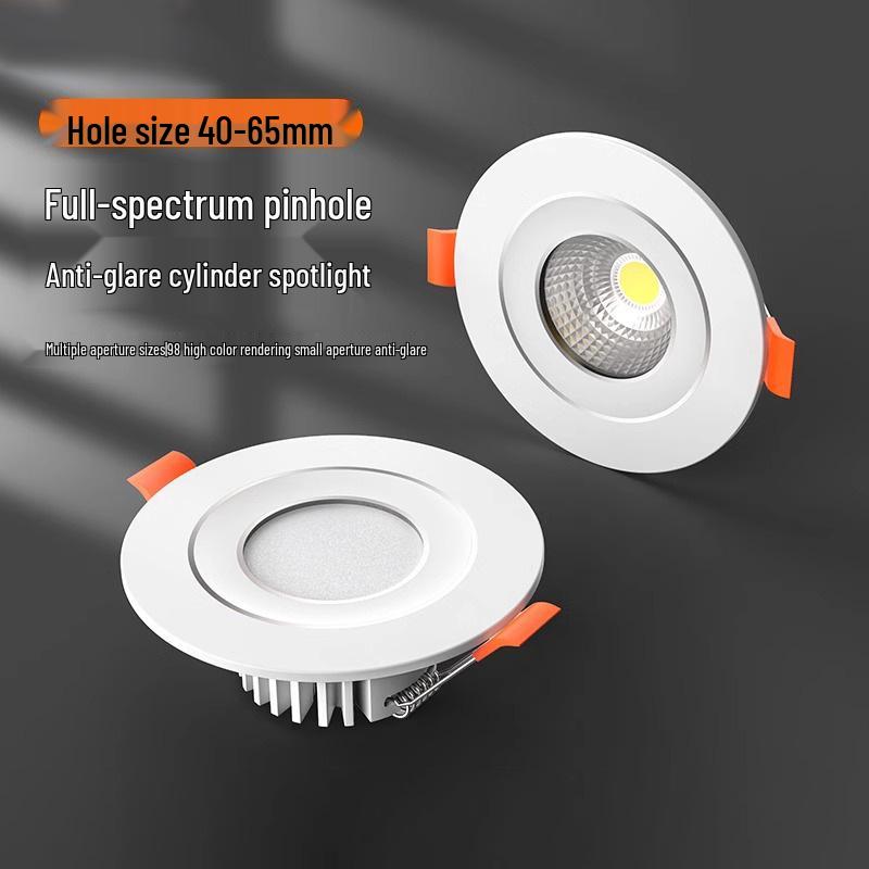 

3W/5W LED Small Downlight, 4-6 cm Hole, COB Spotlight for Living Room & Wine Cabinet