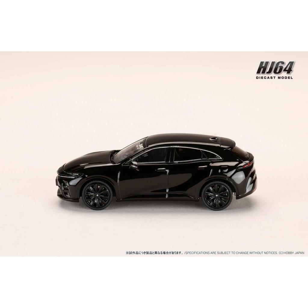 HobbyJAPAN HJ64 1/64 Toyota Crown Sport Z 2.5L Hybrid Black Diecast Model Car HJ641084ABK