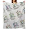 Vintage Trains Pattern Design - Watercolour Train Pattern Throw Blanket Bed Thins Decorative Sofa Sleeping Bag Blankets