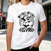 Vintage Cartoon Muscle Character Muki Muki Gym Graphic T Shirt Weightlifting Fitness Motivational Cotton Short Sleeve Tee Unisex