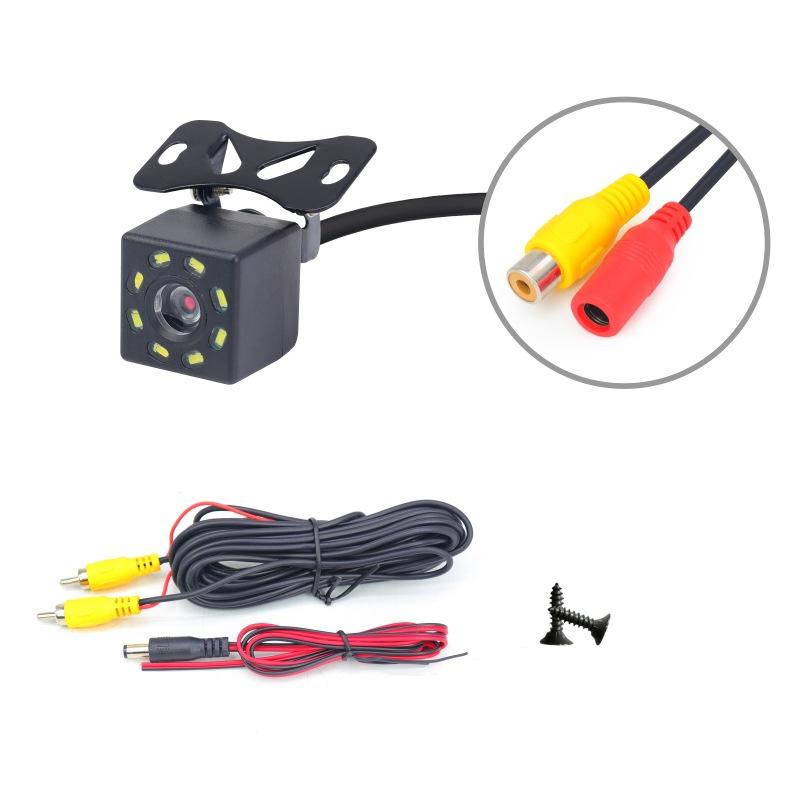 HD CCD Car Rear View Camera with 12 LED Night Vision - Wide Angle Reverse Backup Camera for Parking, Front & Rear Universal