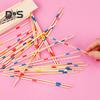 Wooden Pick-Up Sticks Game with Box Kids Adults Interactive Classic Board Game Brain Teaser Educational Long Bamboo Stick Picking Desk Toy