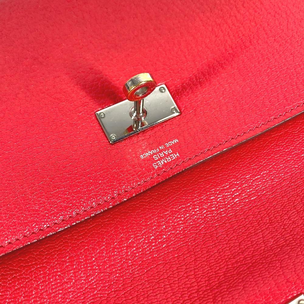 HERMES Kelly wallet Long wallet Long Wallet Chevre RedBased/SilverHardware