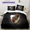 Club Atletico River Plate2 Pattern Bedding Quilt Set  Home Decoration  Gift (1 * Duvet Cover + 2 * Pillowcase  Without Core)