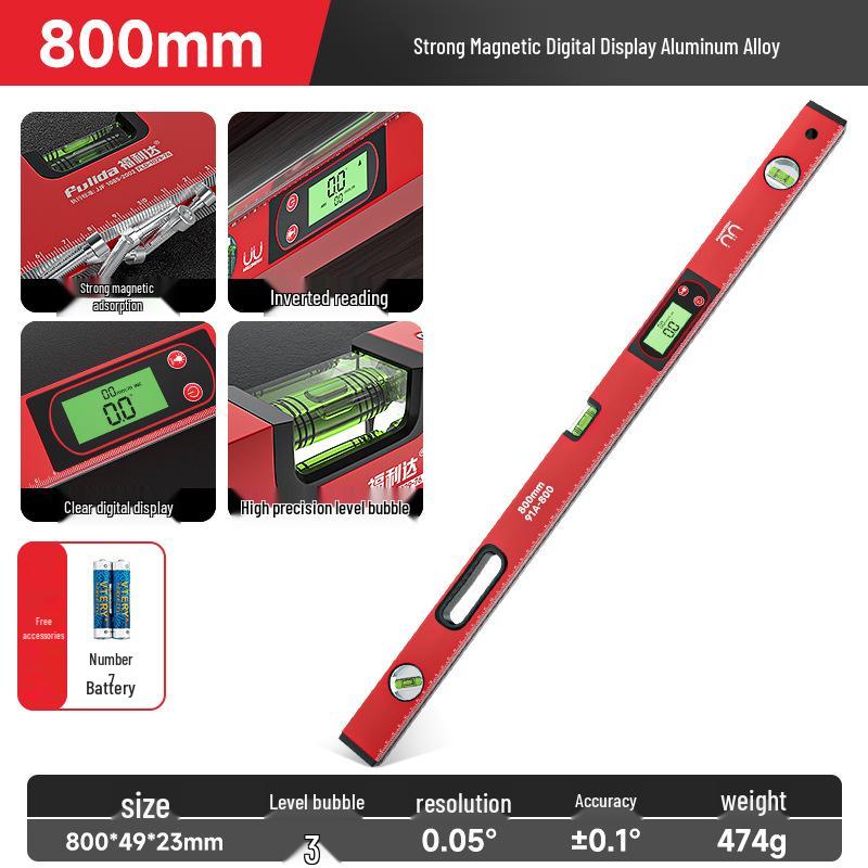 Precision Digital Angle Measuring Level with Strong Magnetic Base