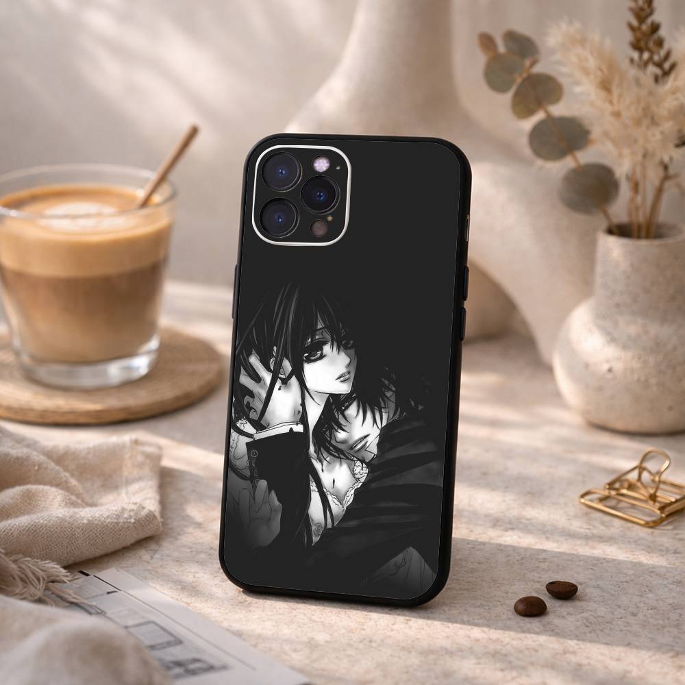 Anime V-Vampire K-Knight Phone Case For iPhone17 16 15 14 13 12 11 Pro Max Plus,5G Soft Black Case iPhone16