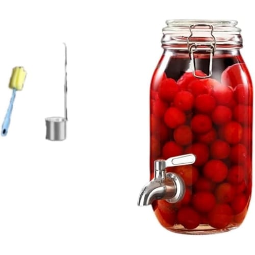 

BQQB Plum Wine Glass Bottle, Fruit Wine Bottle, 2L/3L/4L/5L Capacity, Food Storage Container, Airtight Storage Jar, Canister, Coffee Beans, Tea Leaves