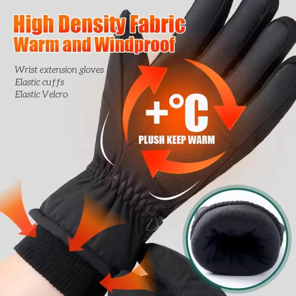 Winter Warm Gloves for Outdoor Cycling Skiing Thickened Cold Resistant Glove Waterproof Touch Screen Camping Equipment
