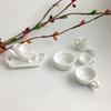 10Pcs/Set Mini White Kitchenware Toys Drink Cups Dish Water Cup And Plate Tableware Miniatures Diy Pretend Play Toys