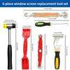 Ergonomic Handle Window Screen Repair Kit 6-in-1 Spline Installer New Screen Roller Tool