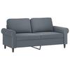 3 Piece Sofa Set with Cushions Dark Grey Velvet