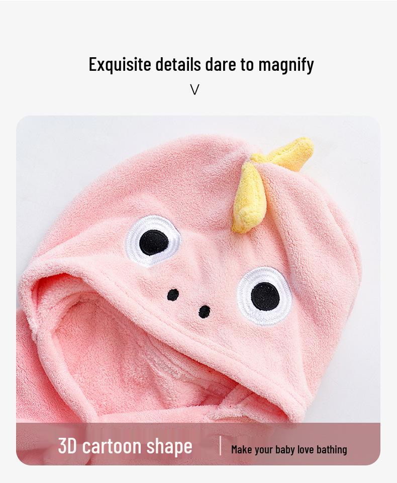 Asciugamano da Bagno con Cappuccio in Pile Corallo Disegnato Xiangfeng per Bambini - Assorbente, Mantella Indossabile per Neonati