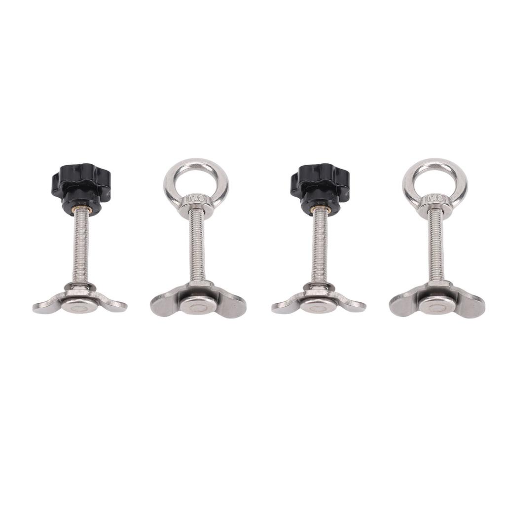 L Track Double Lug Threaded Stud Nut Fitting Kit M8x60mm Sturdy Stainless Steel for Truck Bed Trailer Cargo Control