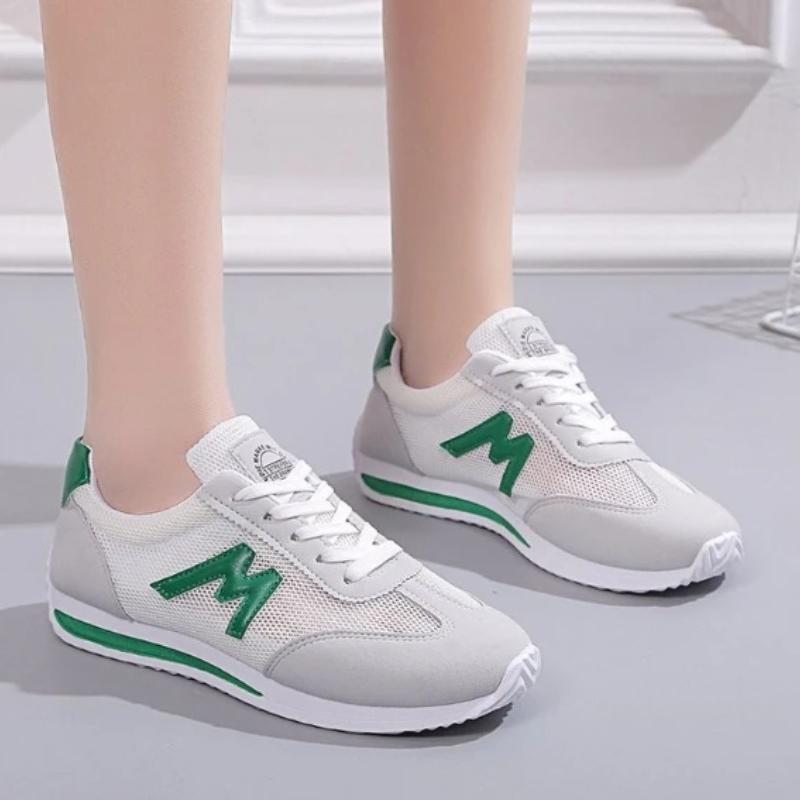 Round Head Deep Mouth Sneakers Light Versatile Breathable Cross Lace Casual Sports White Shoes Shoes Tennis Sneaker