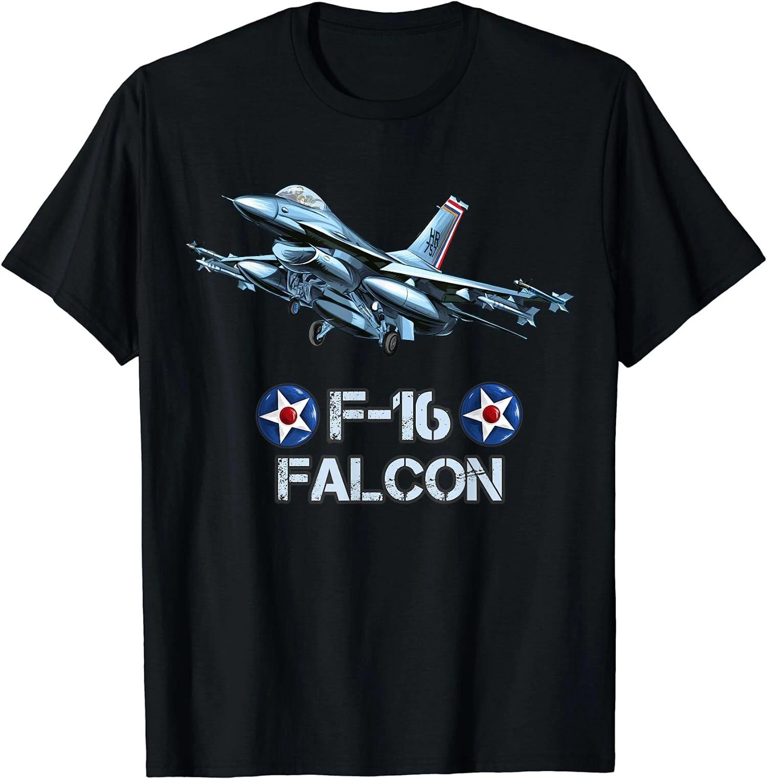 American Military Airforce Aircraft Fighter F16 Jet T-Shirt L
