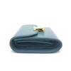 CELINE Triomphe Compact Wallet Tri-fold Wallet Leather blue/GoldHardware