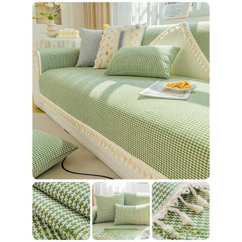 Cotton and Linen Woven Sofa Cushion Four Seasons Universal Simple Sofa Cover Cover New High-Grade Backrest Cover Towel