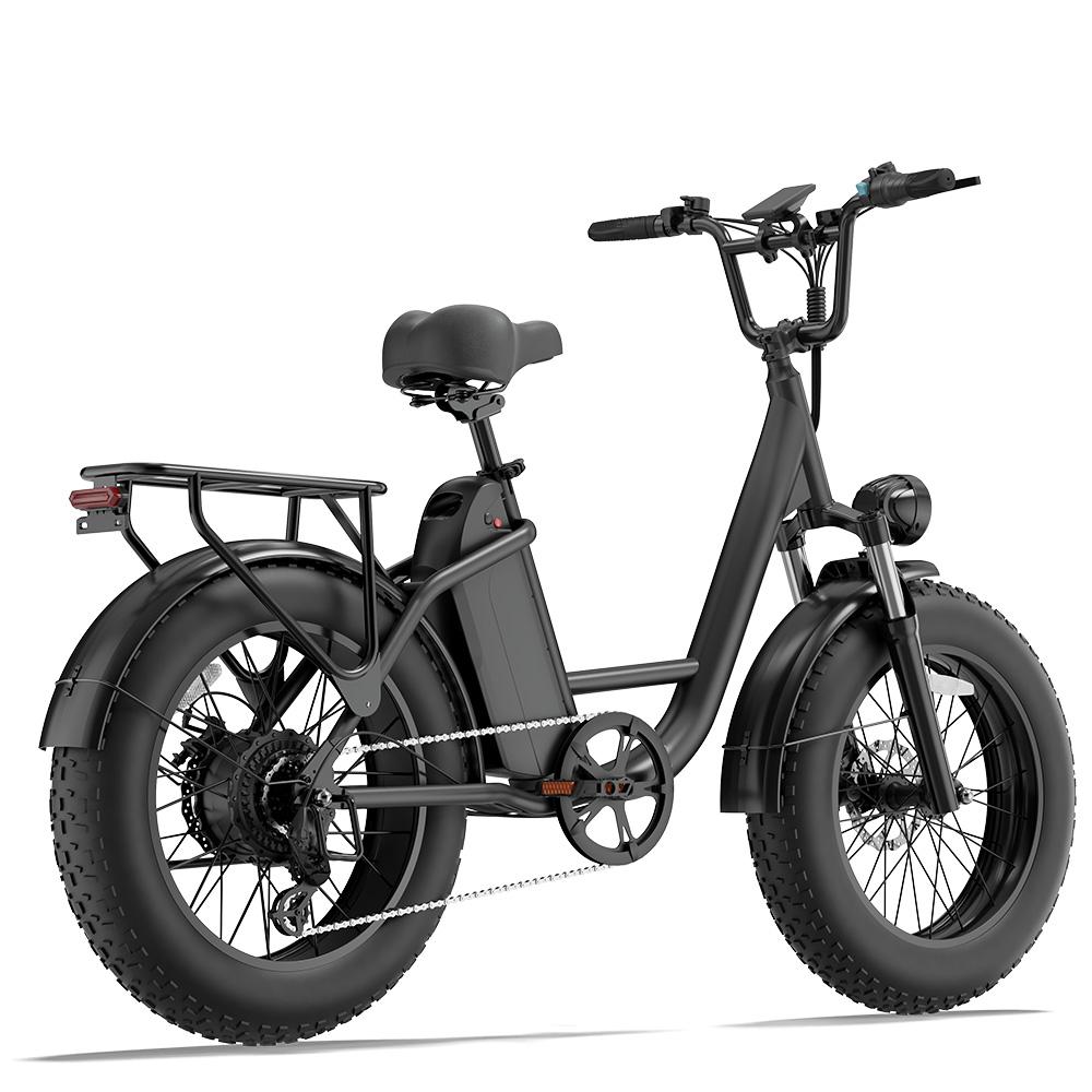 Bicicleta Eléctrica Urlife E26 Pro Motor de 750W Rueda Gruesa de 20" Plegable Bicicleta Eléctrica 7 Velocidades Frenos de Disco Doble 48V 15.6Ah Carga Máxima 120Kg