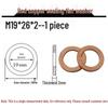 Annealed Red Copper Gasket Washer Pad for Sealing Fastener, M4-M34