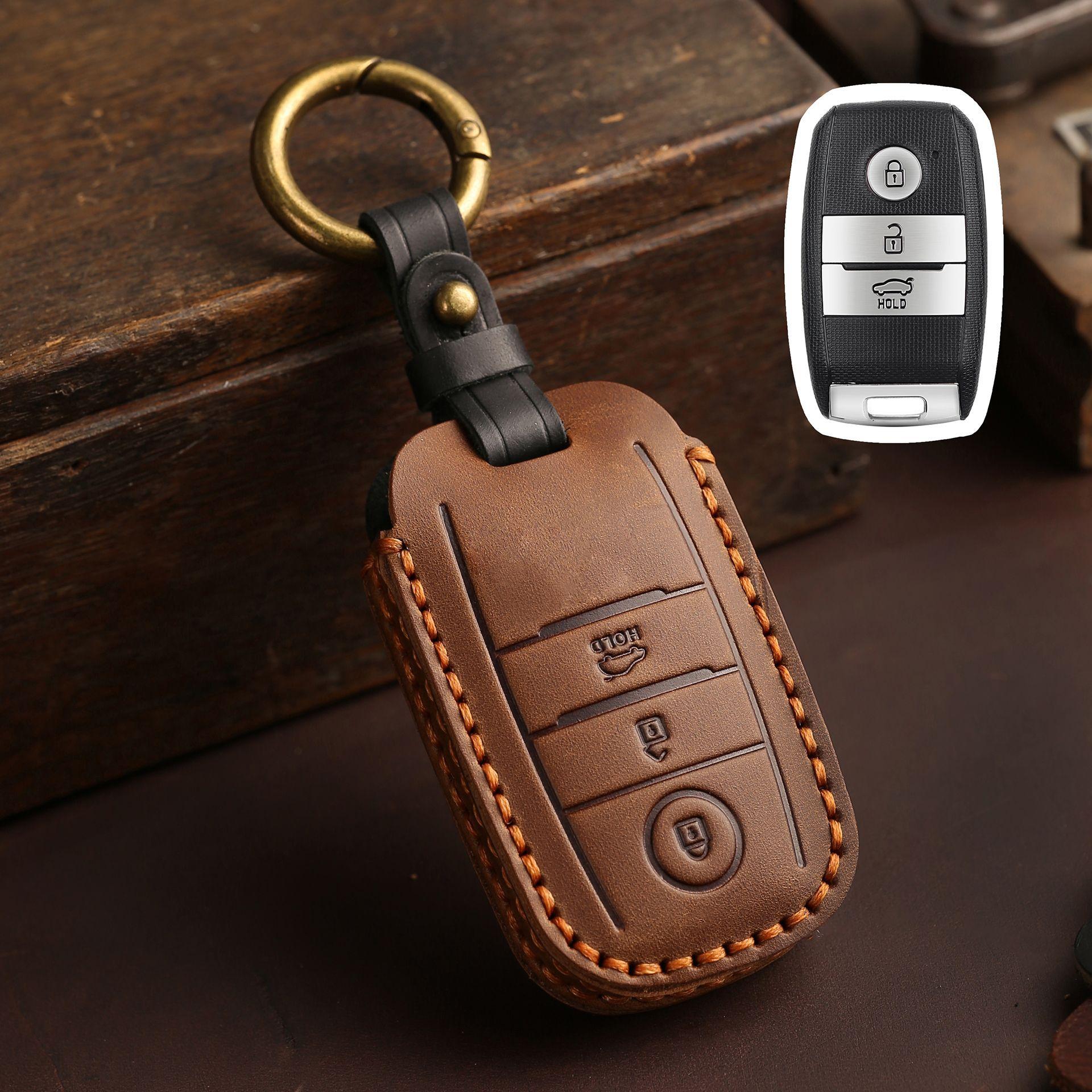 

Applicable Kia K3 car key case K4 Smart Run kx3 Yi Run kx57 key case CROSS Sorento K5 leather
