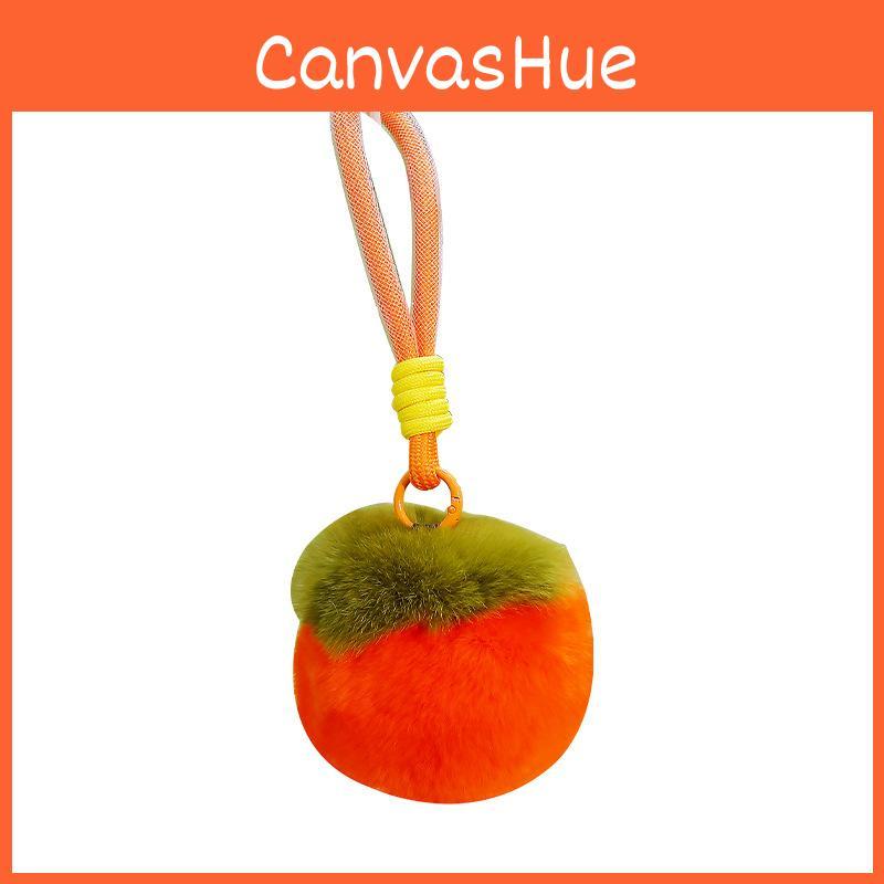 Plush Car Keychain With Cute Persimmon Squirrel Rabbit Design For Gift And Collection