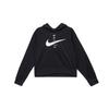 Sportswear Hoodie With Letter Print Pullover Sweatshirt Women Tops Black White DJ1124-010