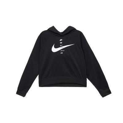 Felpa con cappuccio sportiva con stampa di lettere Pullover Felpa Donna Top Nero Bianco DJ1124-010