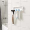 4 Slots Multi-head Toothbrush Holder Self Adhesive Metal Electric Toothbrush Holder Wall Mounted Space Saving