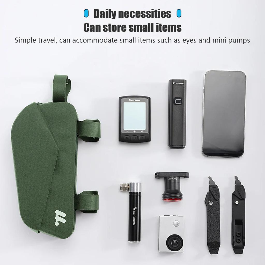 1PC Bicycle Magnetic Lid Top Tube Bag With Bolts Mounted & Straps MTB Road Bike Waterproof Front Frame Structured Bag