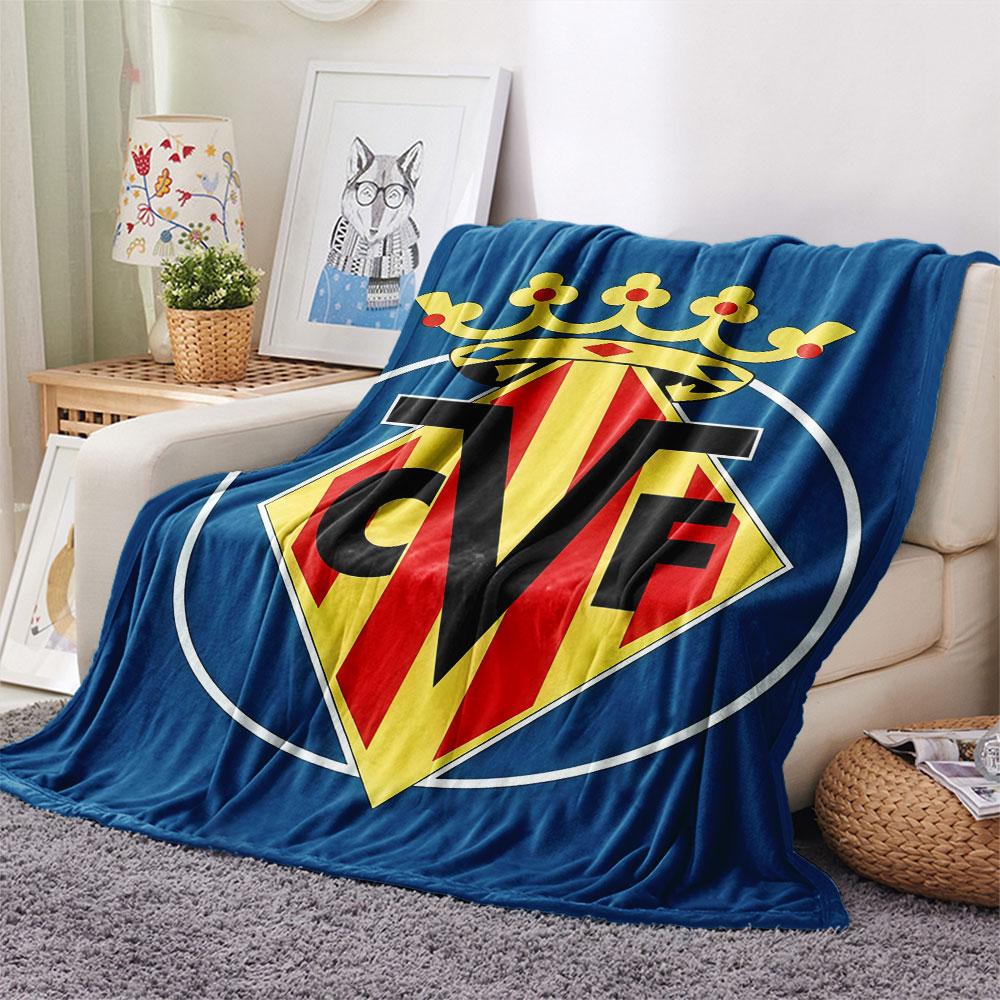 Villarreal CF logo FlAannel Blanket, High quality Comfortable for All Seasons, Home Decor, Warmth and Comfort