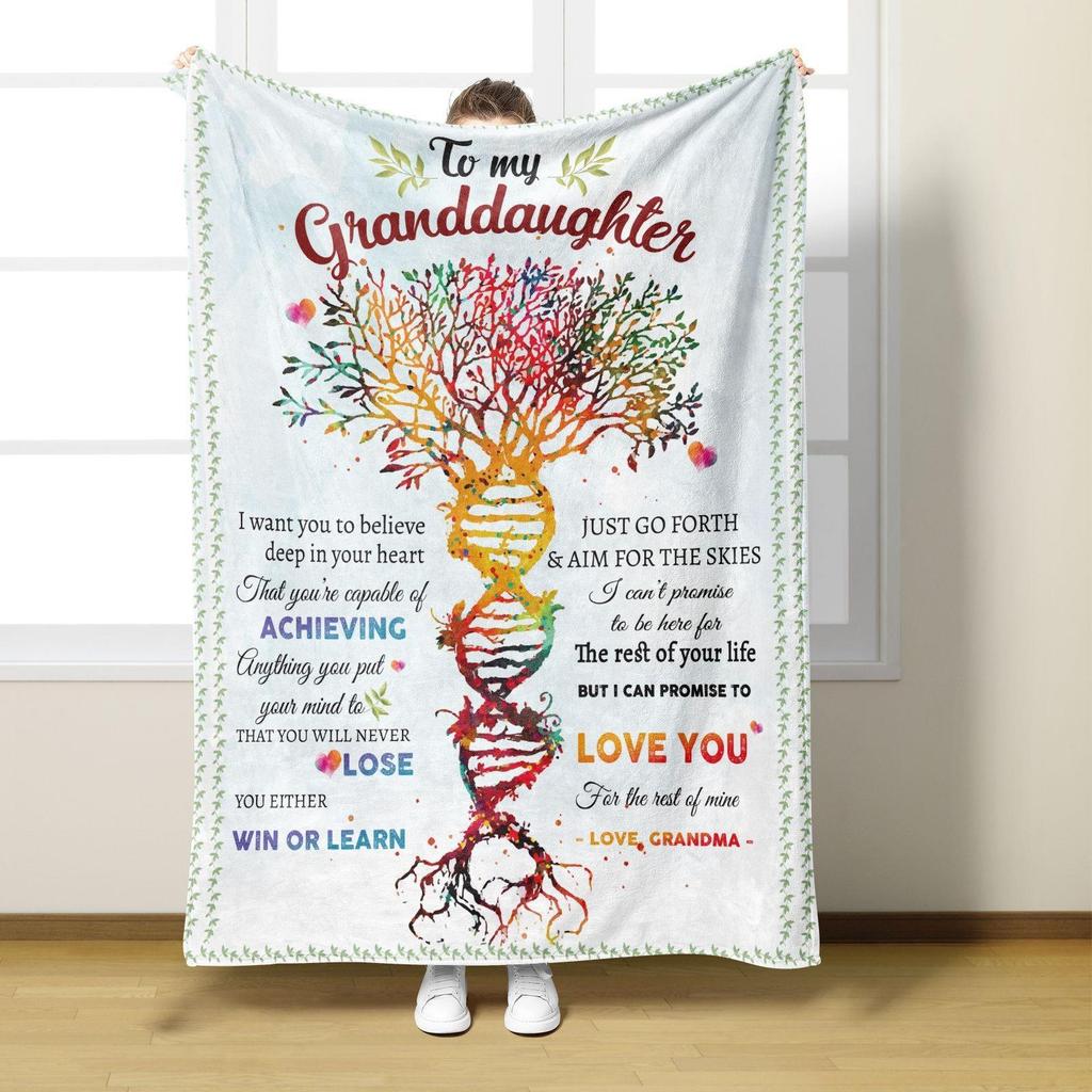 Customizable Flannel Blanket - English Envelope Series, Perfect Mother's Day Gift