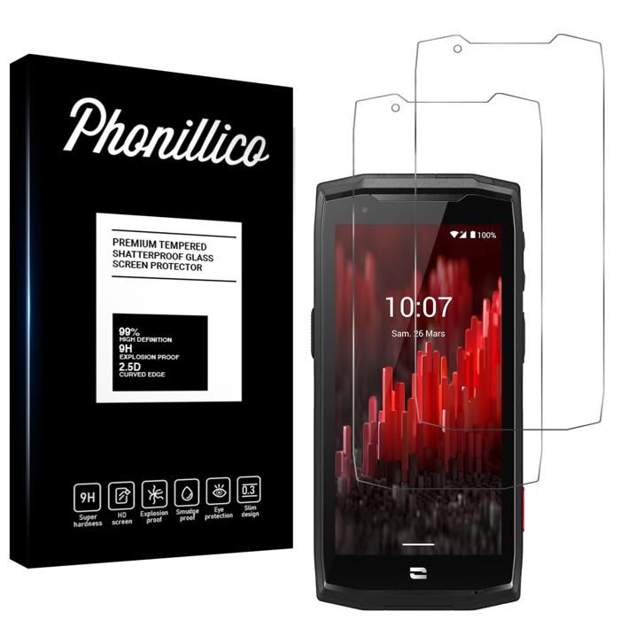 Gehärtetes Glas - Phonillico® - Crosscall Core M5 - 2er-Pack - Kratzfest - Bildschirmschutz