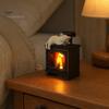 Mini Night Light Magnet Sleeping Cat Fireplace Refrigerator Magnet, LED Light-up Kitten Fridge Magnetic Decoration 3D Decorative for Home Kitchen