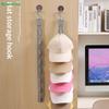Multi-Functional Hat Hanging Strap – 4/8-Clips Cap Organizer for Baseball Caps, Beanies & Hats