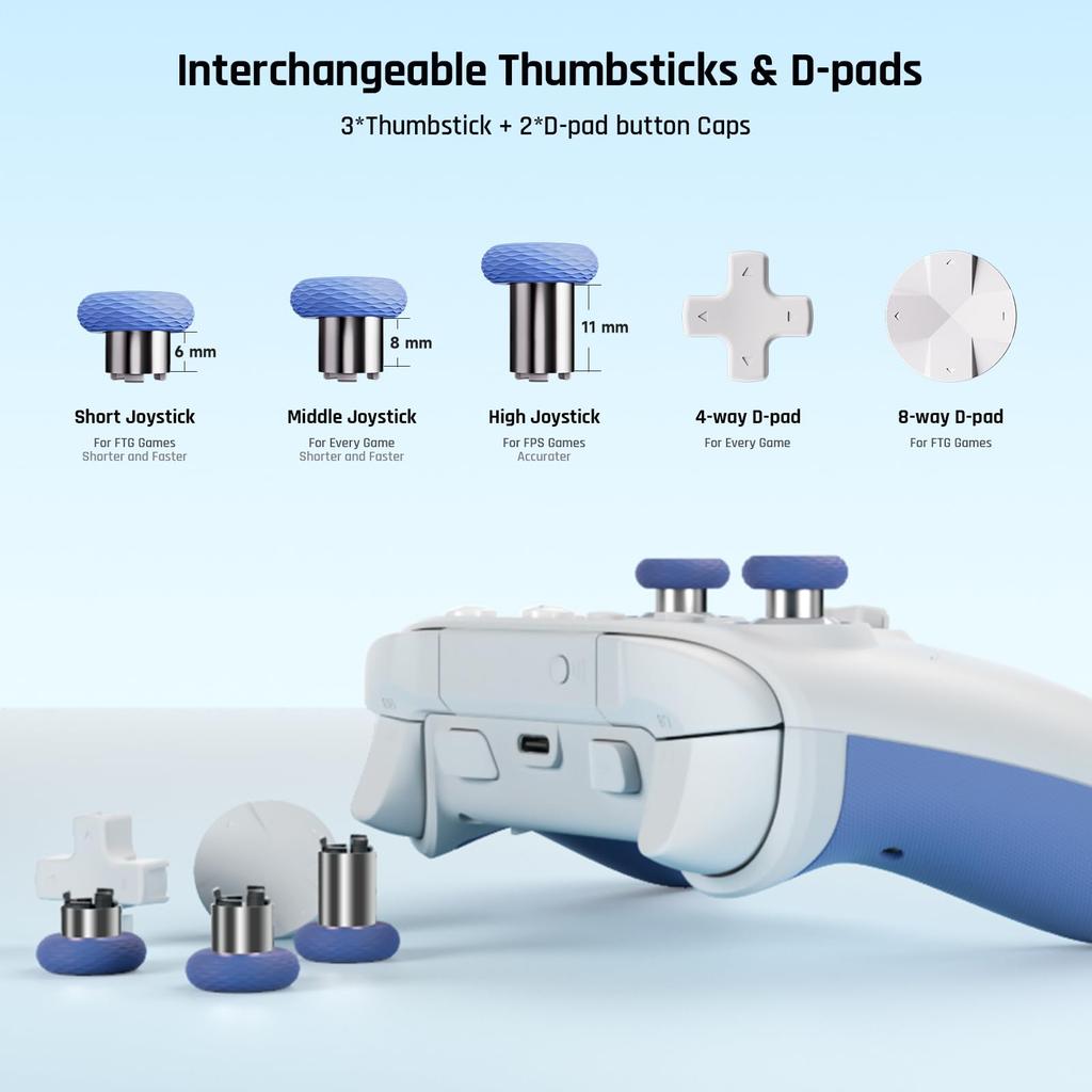 PC BIGBIG WON Rainbow 2 SE Wireless Controller Motion Hall Effect 12 Bit 3 Sätze PC-Controller für Controller, Steuerung, Trigger, ADC, Joysticks,
