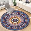 1pc Mandala Pattern Office Round Rug, Non-slip, Soft and Durable Office Rug for Interior Decoration, Perfect for Office,Decoration Yy260204083