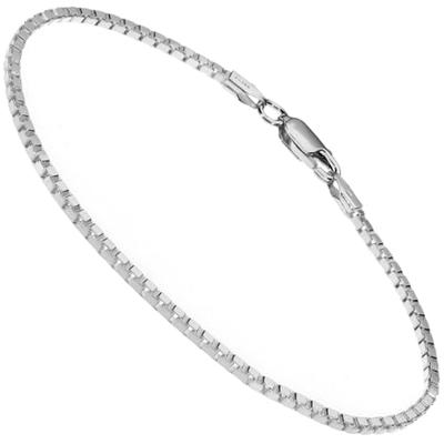 [Shinjuku Gin No Kura] 1.8mm Wide Venetian Chain Sterling Silver Bracelet, 17-18cm Long (17cm), Men's and Women's Simple Accessory