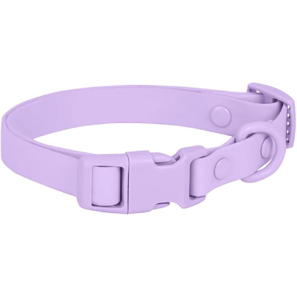 Ovale Waterproof Dog Collar Leash Combo Set, Durable and Easy To Clean, for Small Dogs.(S, Purple)